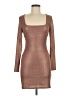 City Studio Metallic Brown Cocktail Dress Size M - photo 1