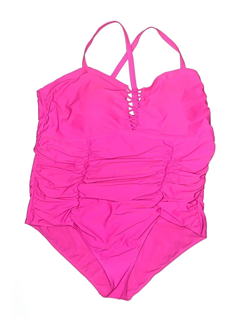 Pre-owned Torrid One Piece Swimsuit In Pink