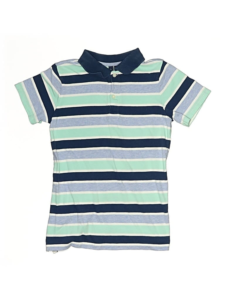 Pre-owned Janie And Jack Kids' Short Sleeve Polo Shirt In Blue