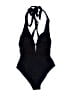 Unbranded Solid Black One Piece Swimsuit Size M - photo 2