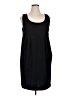 Apt. 9 Solid Black Casual Dress Size XL - photo 1