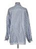 Max Studio 100% Modal Stripes Blue Long Sleeve Button-Down Shirt Size S - photo 2