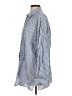 Max Studio 100% Modal Stripes Blue Long Sleeve Button-Down Shirt Size S - photo 5