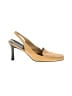 Escada Color Block Tan Heels Size EU 40 1/2 - photo 1