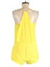 Fabletics 100% Polyester Solid Yellow Romper Size XS - photo 2