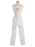 BCBGMAXAZRIA Metallic Silver Jumpsuit Size 2 - photo 2