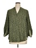Lush 100% Polyester Green 3/4 Sleeve Blouse Size XL - photo 1