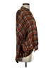 Patrizia Luca 100% Polyester Plaid Brown Long Sleeve Blouse Size XS - photo 4