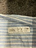 Zara Stripes Blue Long Sleeve Button-Down Shirt Size 9 - photo 3