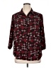 Covington 100% Polyester Print Burgundy 3/4 Sleeve Blouse Size 16-18W - photo 1