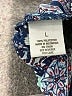 Roz & Ali 100% Polyester Paisley Blue 3/4 Sleeve Blouse Size L - photo 8