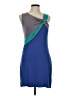 Ella Moss Color Block Blue Cocktail Dress Size M - photo 1