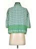 Max Studio 100% Rayon Green 3/4 Sleeve Button-Down Shirt Size S - photo 2