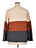 Unbranded Color Block Brown Long Sleeve Top Size 1X - photo 2