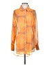 ForPlay 100% Polyester Orange Long Sleeve Blouse Size S - photo 1