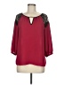 By & By 100% Polyester Burgundy 3/4 Sleeve Blouse Size M - photo 1