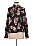 Unbranded 100% Polyester Floral Black Long Sleeve Blouse Size L - photo 1