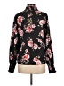 Unbranded 100% Polyester Floral Black Long Sleeve Blouse Size L - photo 2