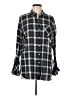 Trovata Plaid Green Long Sleeve Button-Down Shirt Size M - photo 1