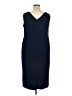 Maya Brooke 100% Polyester Solid Blue Cocktail Dress Size 16W - photo 2