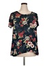 Torrid Floral Black Short Sleeve Blouse Size 2X Plus (2) - photo 1