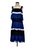 MICHAEL Michael Kors 100% Polyester Stripes Blue Casual Dress Size S - photo 1