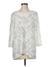 Easywear by Chico's Silver Ivory 3/4 Sleeve Blouse Size Med (1) - photo 1