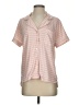 Bare Necessities Stripes Pink Short Sleeve Blouse Size S - photo 1