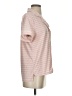 Bare Necessities Stripes Pink Short Sleeve Blouse Size S - photo 4