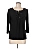 Rafaella Black 3/4 Sleeve Top Size M (petite) - photo 1