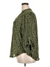 Lush 100% Polyester Animal Print Green 3/4 Sleeve Blouse Size XXL - photo 5
