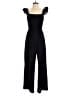 August Sky 100% Polyester Solid Black Jumpsuit Size L - photo 1