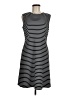 Nine West Stripes Black Casual Dress Size 6 - photo 1