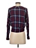 Rails 100% Rayon Plaid Burgundy Long Sleeve Blouse Size S - photo 2