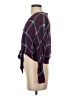 Rails 100% Rayon Plaid Burgundy Long Sleeve Blouse Size S - photo 5