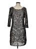 LC Lauren Conrad 100% Polyester Silver Cocktail Dress Size M - photo 1
