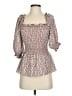 Max Studio 100% Polyester Pink 3/4 Sleeve Blouse Size S - photo 1