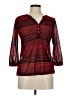 The Limited Outlet 100% Polyester Red 3/4 Sleeve Blouse Size M - photo 1