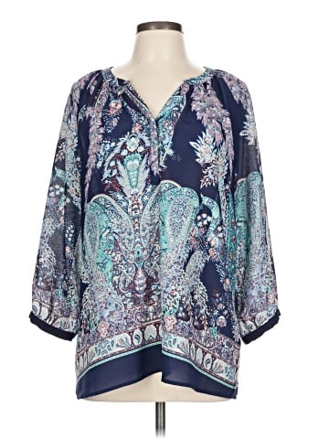 Roz & Ali 3/4 Sleeve Blouse (view 1)