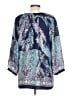 Roz & Ali 100% Polyester Paisley Blue 3/4 Sleeve Blouse Size L - photo 2