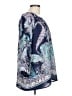 Roz & Ali 100% Polyester Paisley Blue 3/4 Sleeve Blouse Size L - photo 4