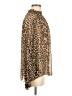 Ronny Kobo 100% Polyester Animal Print Brown Long Sleeve Blouse Size Med - Lg - photo 4