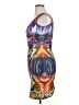 Topia Graphic Blue Cocktail Dress Size XL - photo 5