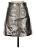 Robert Rodriguez 100% Leather Metallic Silver Leather Skirt Size 2 - photo 2