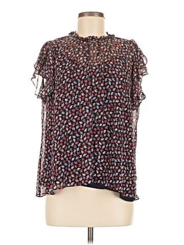 Shoshanna Short Sleeve Silk Top (view 1)