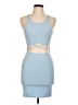 Love Tree Solid Blue Cocktail Dress Size L - photo 1