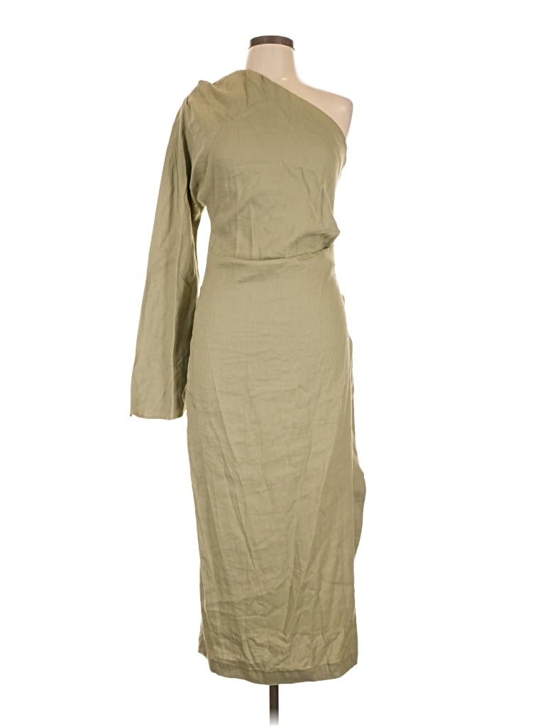Pre-owned Zara Casual Dress In Tan