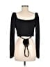 Louna Black Long Sleeve Top Size L - photo 2