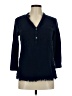 Michael Stars Solid Blue Long Sleeve Henley Size Med (1) - photo 1