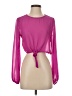 Superdown 100% Polyester Pink Long Sleeve T-Shirt Size S - photo 1